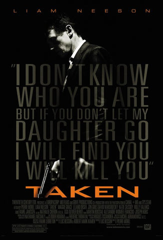 TAKEN - 27"x40" D/S Original Movie Poster One Sheet 2009 Liam Neeson Rare