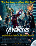 MARVEL'S AVENGERS 22"x28" Original DVD/BluRay Movie POSTER 2012 Iron Man Thor Hulk Black Widow