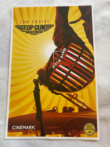 TOP GUN MAVERICK 11"X17" Original Promo Movie Poster MINT Cinemark LE Tom Cruise